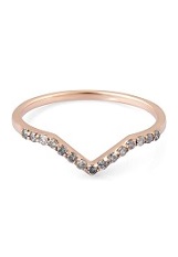 outstanding natural salt and papper gold baby ring